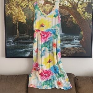Jams World Floral Summer Vintage Midi Dress Size S